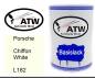 Preview: Porsche, Chiffon White, L182: 500ml Lackdose, von ATW Autoteile West.